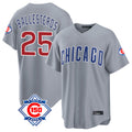 Ldoa C.Cubs #25 Mois¡§|s Ballesteros Player Gray 150th Anniversary Home Game Stitched Jerseys