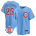 Ldoa C.Cubs #25 Mois¡§|s Ballesteros Player Light Blue 150th Anniversary Home Game Stitched Jerseys