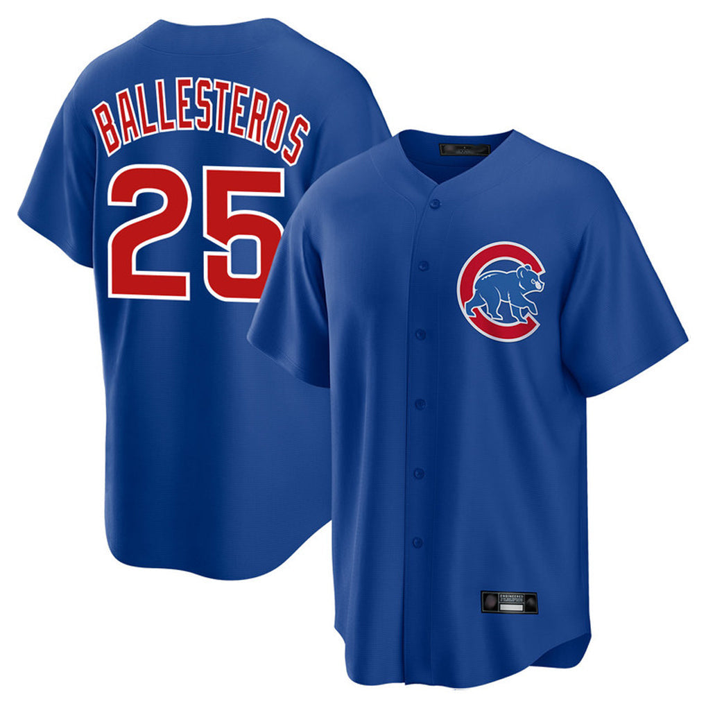 Ldoa C.Cubs #25 Mois¡§|s Ballesteros Player Royal Home Game Stitched Jerseys