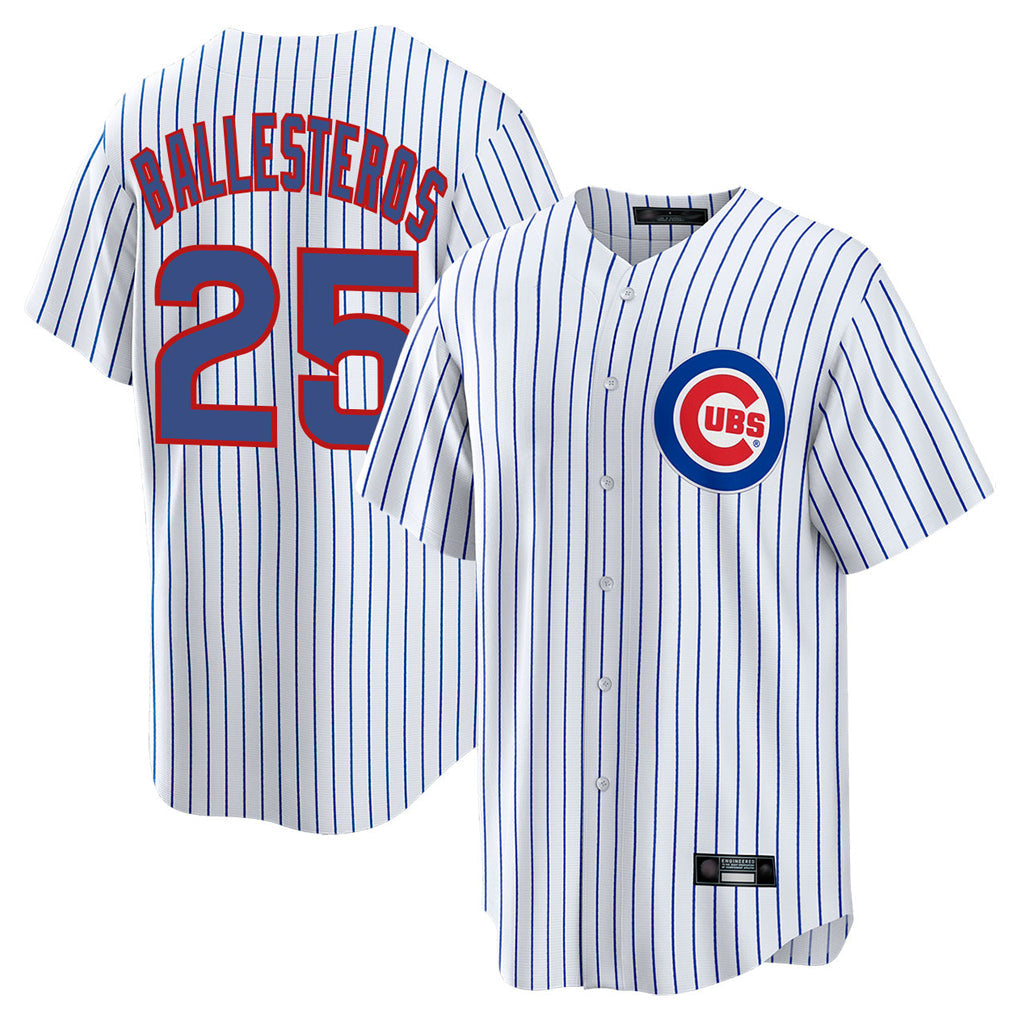 Ldoa C.Cubs #25 Mois¡§|s Ballesteros Player White Game Home Stitched Jerseys