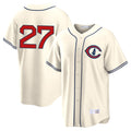 Ldoa C.Cubs #27 Seiya Suzuki Player Cream Field of Dreams Home Game Stitched Jerseys