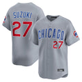 Ldoa C.Cubs #27 Seiya Suzuki Player Gray Road Limited Home Stitched Jerseys