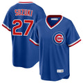Ldoa C.Cubs #27 Seiya Suzuki Player Royal T-shirt Cooperstown Collection Limited Stitched Jerseys