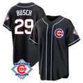 Ldoa C.Cubs #29 Michael Busch Player Black Fashion Out Game Stitched Jerseys