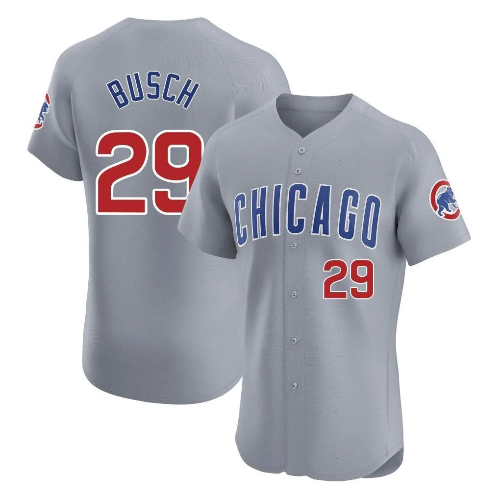 Ldoa C.Cubs #29 Michael Busch Player Gray Road Limited Elite Home Stitched Jerseys