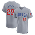 Ldoa C.Cubs #29 Michael Busch Player Gray Road Limited Elite Home Stitched Jerseys