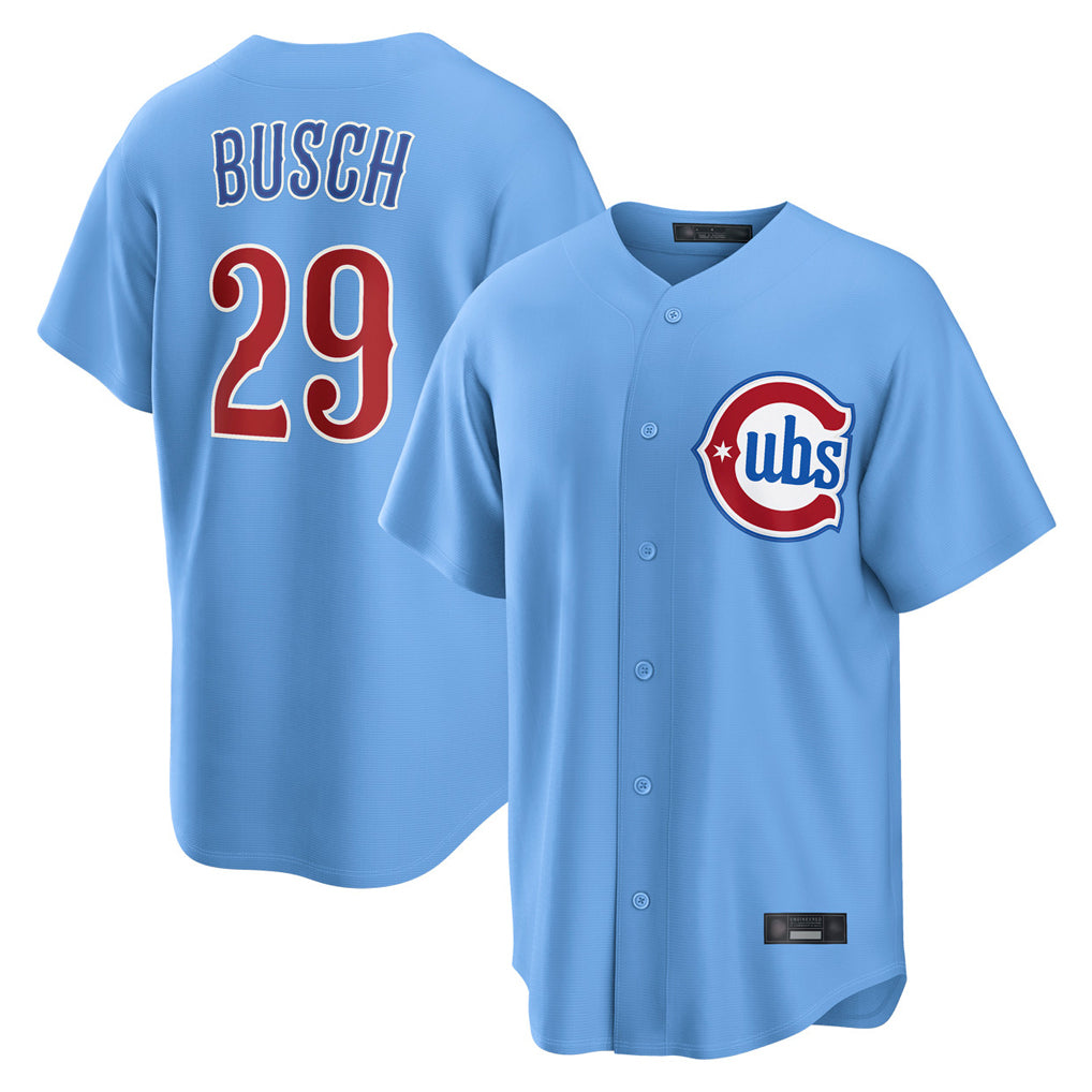 Ldoa C.Cubs #29 Michael Busch Player Light Blue Home Game Stitched Jerseys