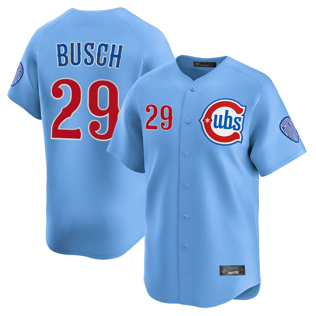 Ldoa C.Cubs #29 Michael Busch Player Light Blue Limited Home Stitched Jerseys
