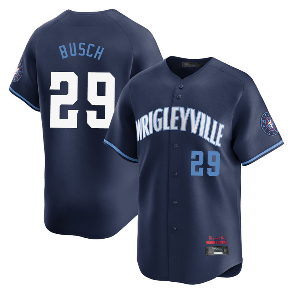 Ldoa C.Cubs #29 Michael Busch Player Navy City Connect Limited Home Stitched Jerseys