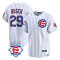 Ldoa C.Cubs #29 Michael Busch Player White 150th Anniversary Limited Home Game Stitched Jerseys