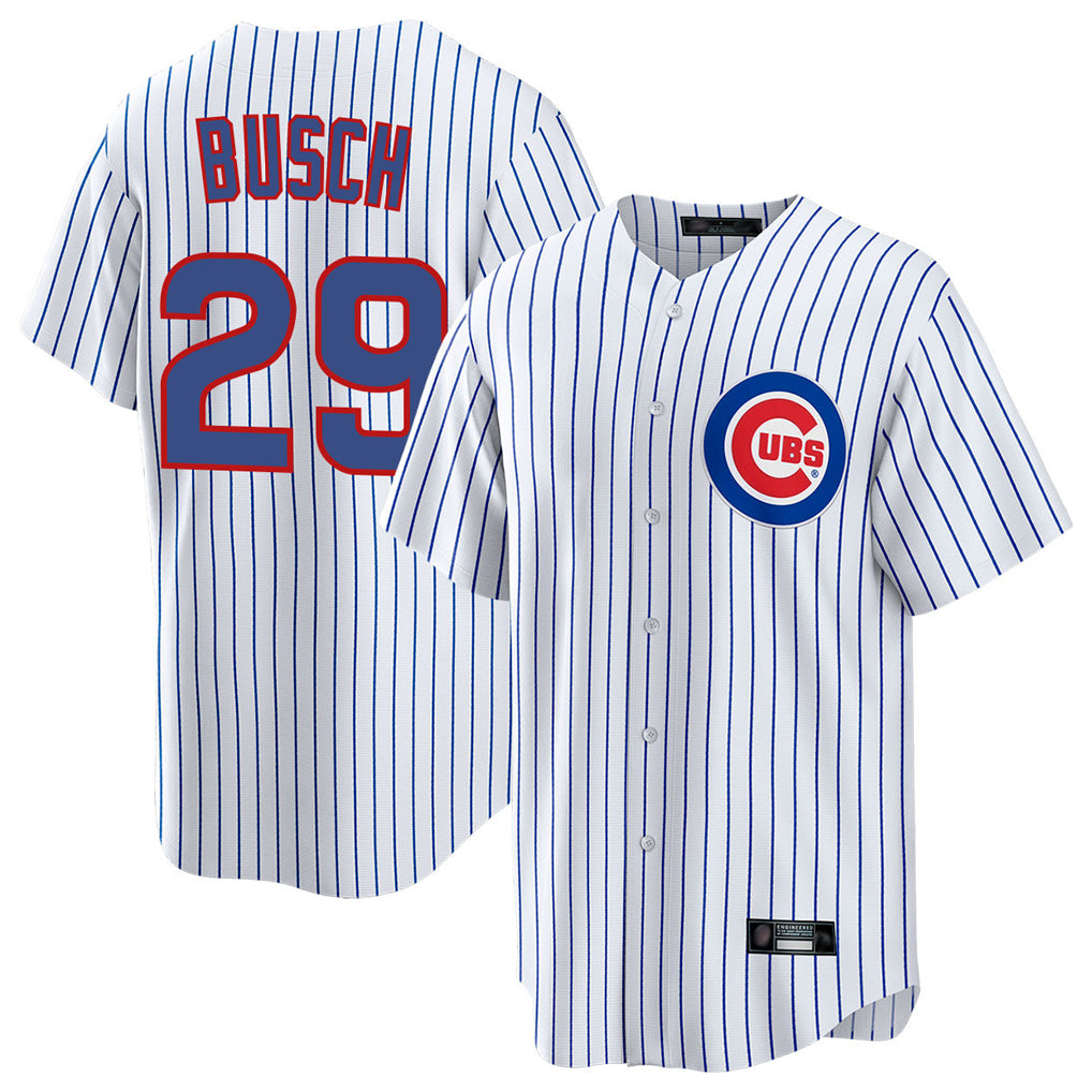 Ldoa C.Cubs #29 Michael Busch Player White Game Home Stitched Jerseys