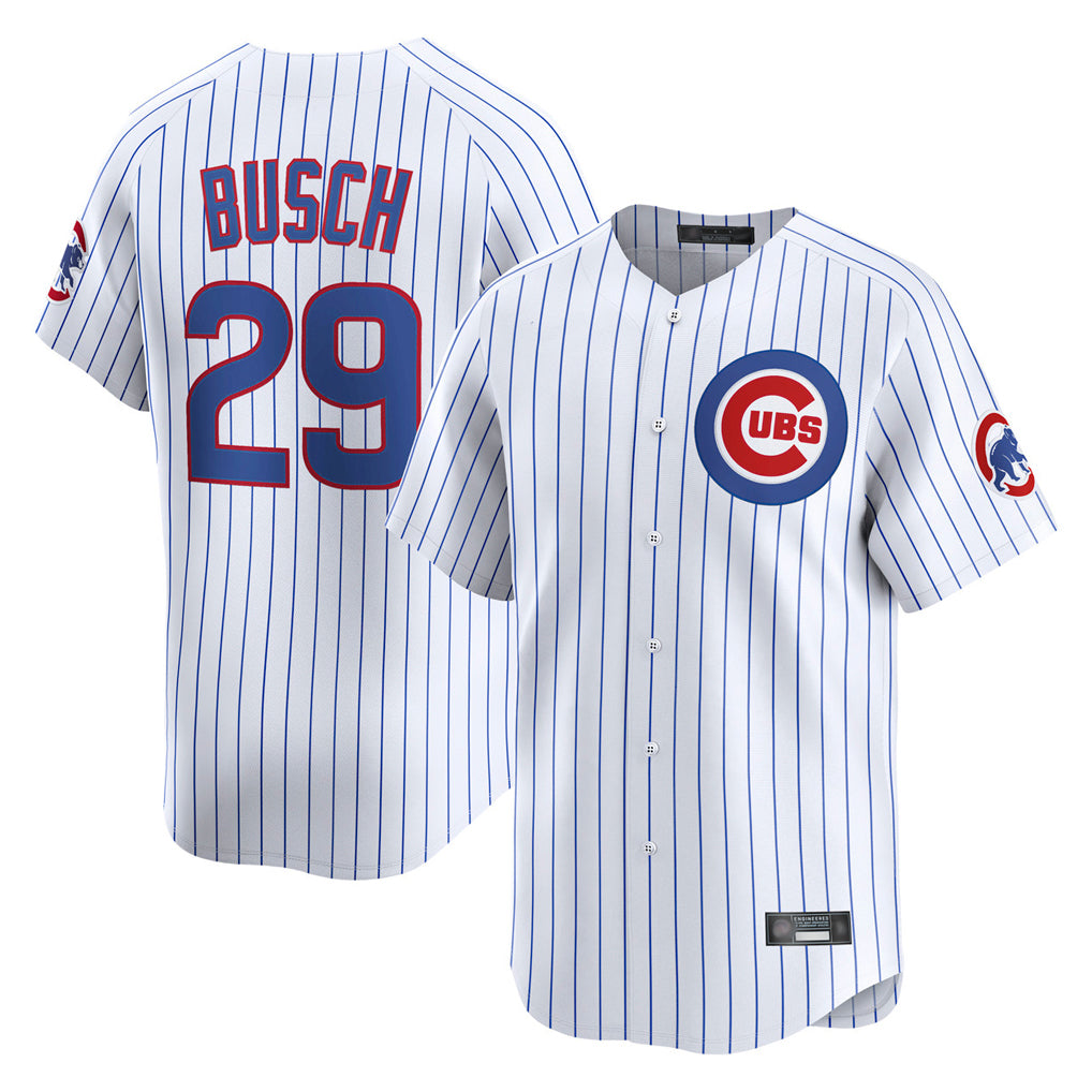 Ldoa C.Cubs #29 Michael Busch Player White Limited Home Game Stitched Jerseys