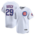 Ldoa C.Cubs #29 Michael Busch Player White Limited Home Game Stitched Jerseys