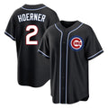 Ldoa C.Cubs #2 Nico Hoerner Player Black Fashion Out Game Stitched Jerseys