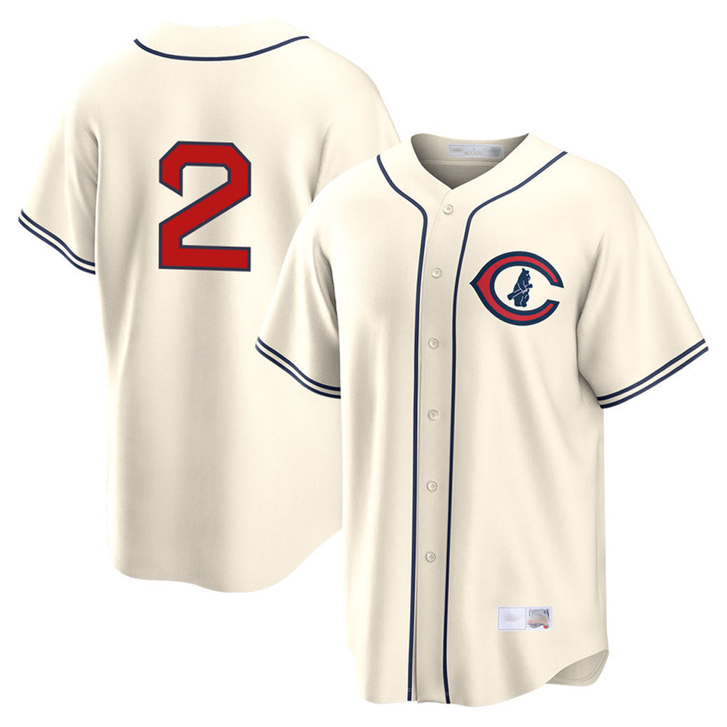 Ldoa C.Cubs #2 Nico Hoerner Player Cream Field of Dreams Home Game Stitched Jerseys