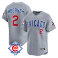 Ldoa C.Cubs #2 Nico Hoerner Player Gray Road 150th Anniversary Limited Home Stitched Jerseys
