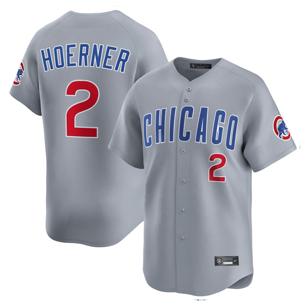 Ldoa C.Cubs #2 Nico Hoerner Player Gray Road Limited Home Stitched Jerseys