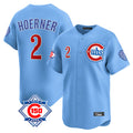 Ldoa C.Cubs #2 Nico Hoerner Player Light Blue 150th Anniversary Limited Home Stitched Jerseys
