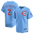 Ldoa C.Cubs #2 Nico Hoerner Player Light Blue Limited Home Stitched Jerseys