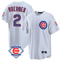 Ldoa C.Cubs #2 Nico Hoerner Player White 150th Anniversary Home Game Stitched Jerseys
