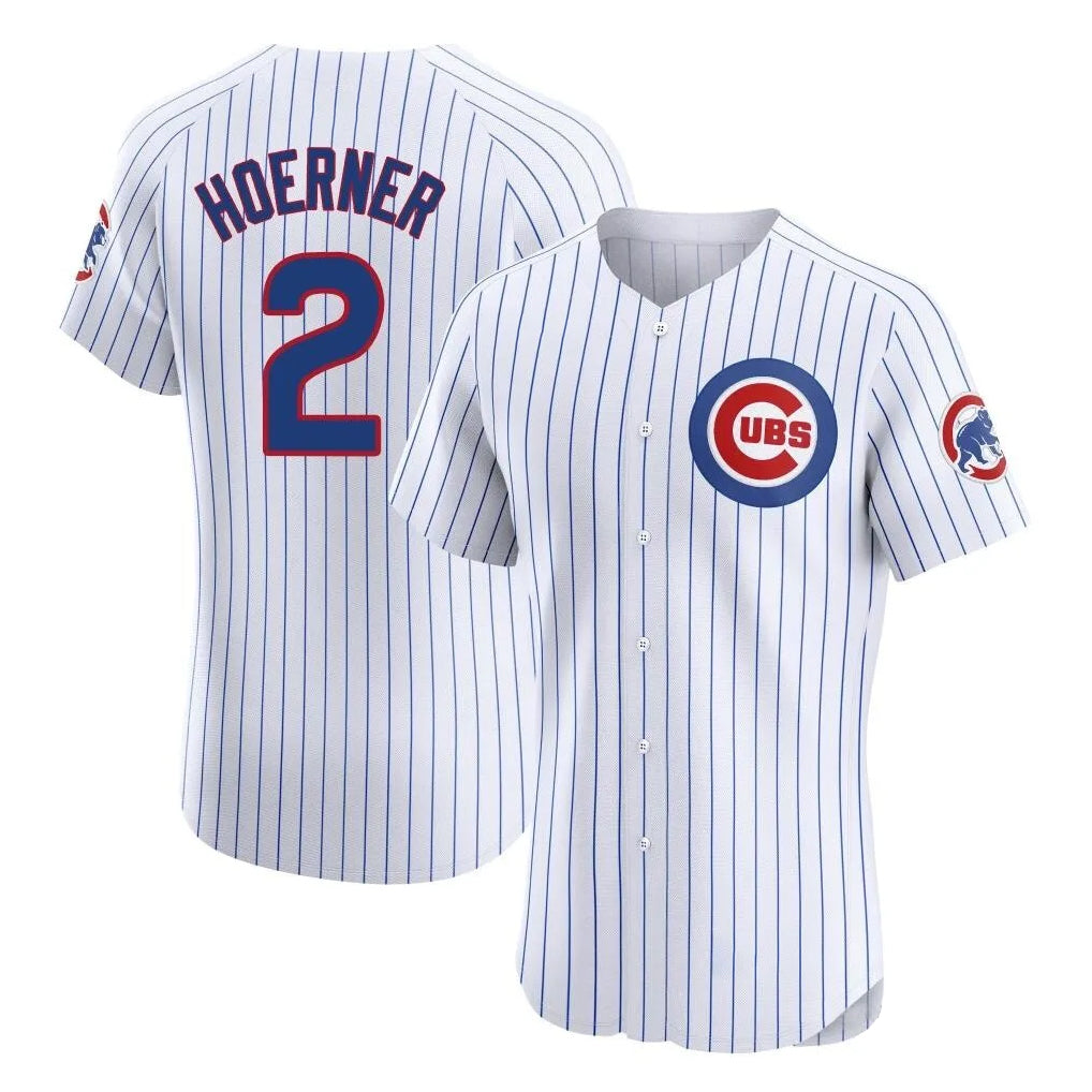 Ldoa C.Cubs #2 Nico Hoerner Player White Limited Elite Home Game Stitched Jerseys
