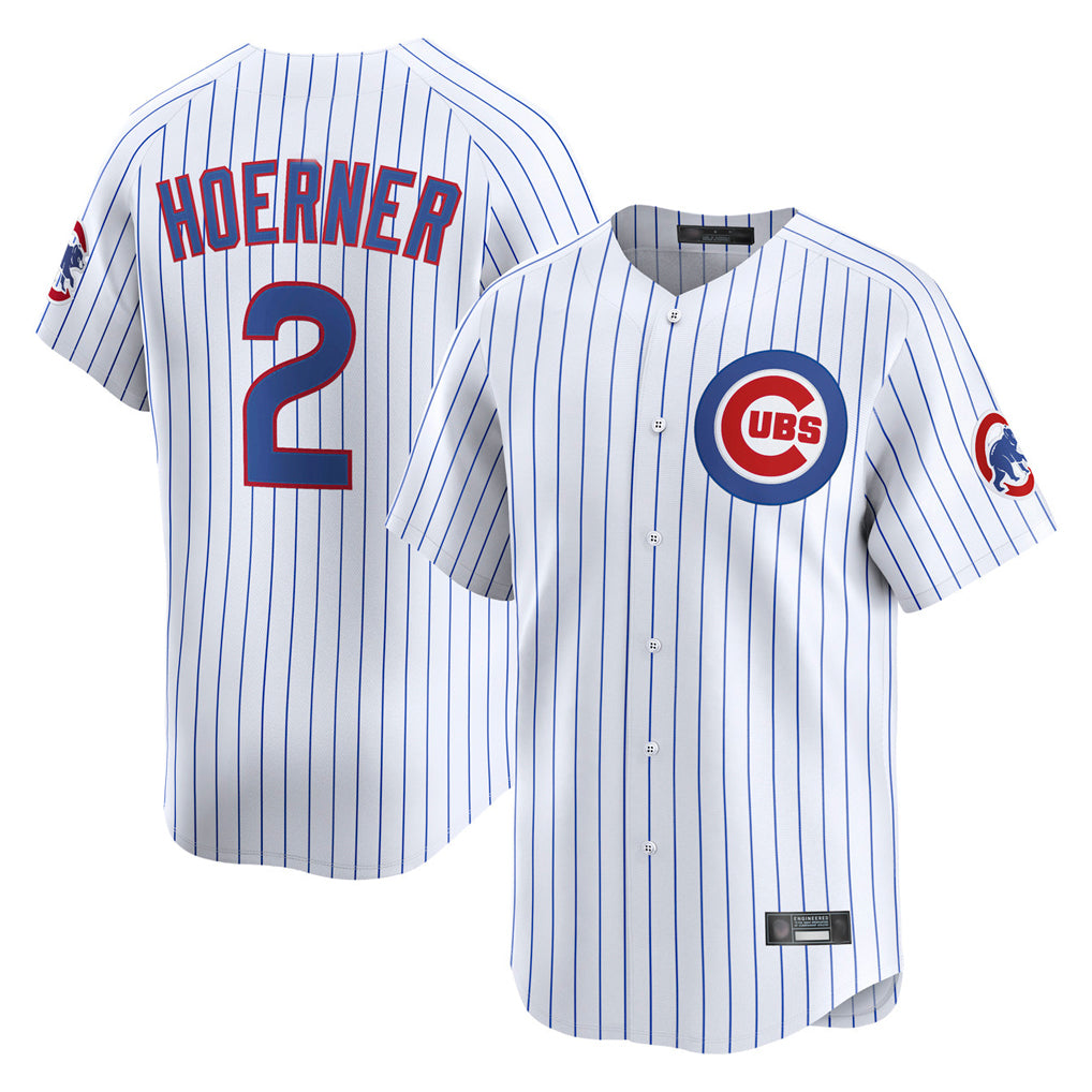 Ldoa C.Cubs #2 Nico Hoerner Player White Limited Home Game Stitched Jerseys