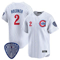 Ldoa C.Cubs #2 Nico Hoerner Player White Pinstripe Vapor Premier Limited Home Stitched Jerseys