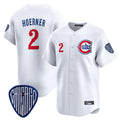 Ldoa C.Cubs #2 Nico Hoerner Player White Vapor Premier Limited Home Stitched Jerseys