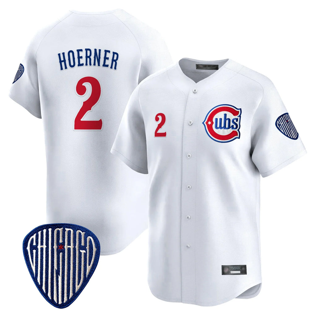 Ldoa C.Cubs #2 Nico Hoerner Player White Vapor Premier Limited Home Stitched Jerseys
