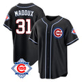 Ldoa C.Cubs #31 Greg Maddux Player Black Fashion Out 150th Anniversary Game Stitched Jerseys