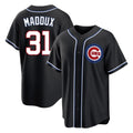 Ldoa C.Cubs #31 Greg Maddux Player Black Fashion Out Game Stitched Jerseys