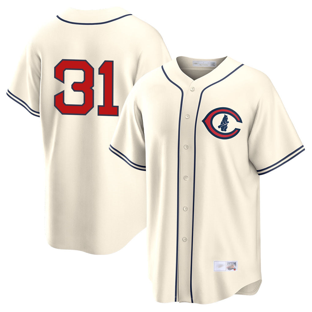 Ldoa C.Cubs #31 Greg Maddux Player Cream Field of Dreams Home Game Stitched Jerseys