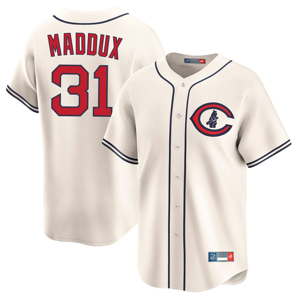 Ldoa C.Cubs #31 Greg Maddux Player Cream Field of Dreams Limited Home Game Stitched Jerseys