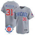 Ldoa C.Cubs #31 Greg Maddux Player Gray Road 150th Anniversary Limited Home Stitched Jerseys