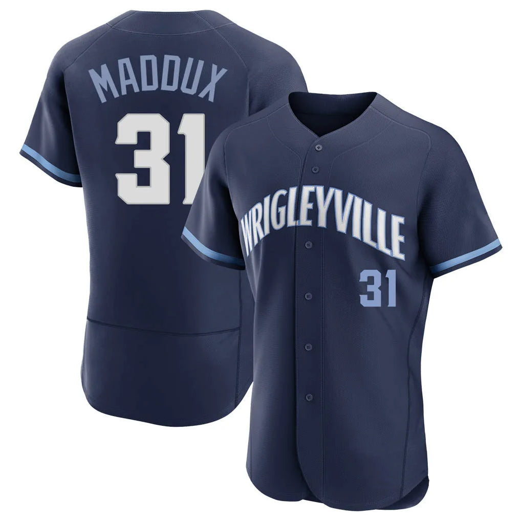 Ldoa C.Cubs #31 Greg Maddux Player Navy City Connect Limited Elite Home Stitched Jerseys