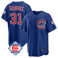 Ldoa C.Cubs #31 Greg Maddux Player Royal 150th Anniversary Home Game Stitched Jerseys