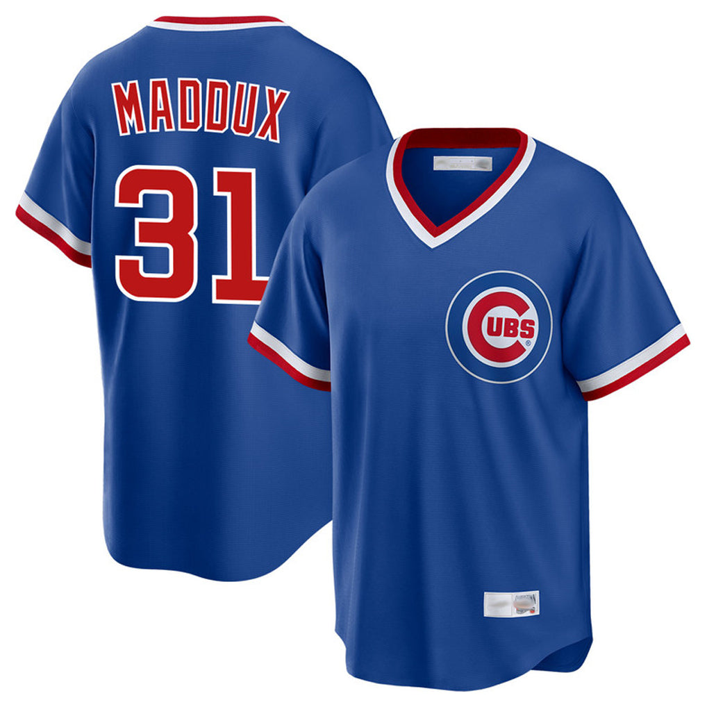 Ldoa C.Cubs #31 Greg Maddux Player Royal T-shirt Cooperstown Collection Limited Stitched Jerseys
