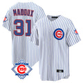 Ldoa C.Cubs #31 Greg Maddux Player White 150th Anniversary Home Game Stitched Jerseys