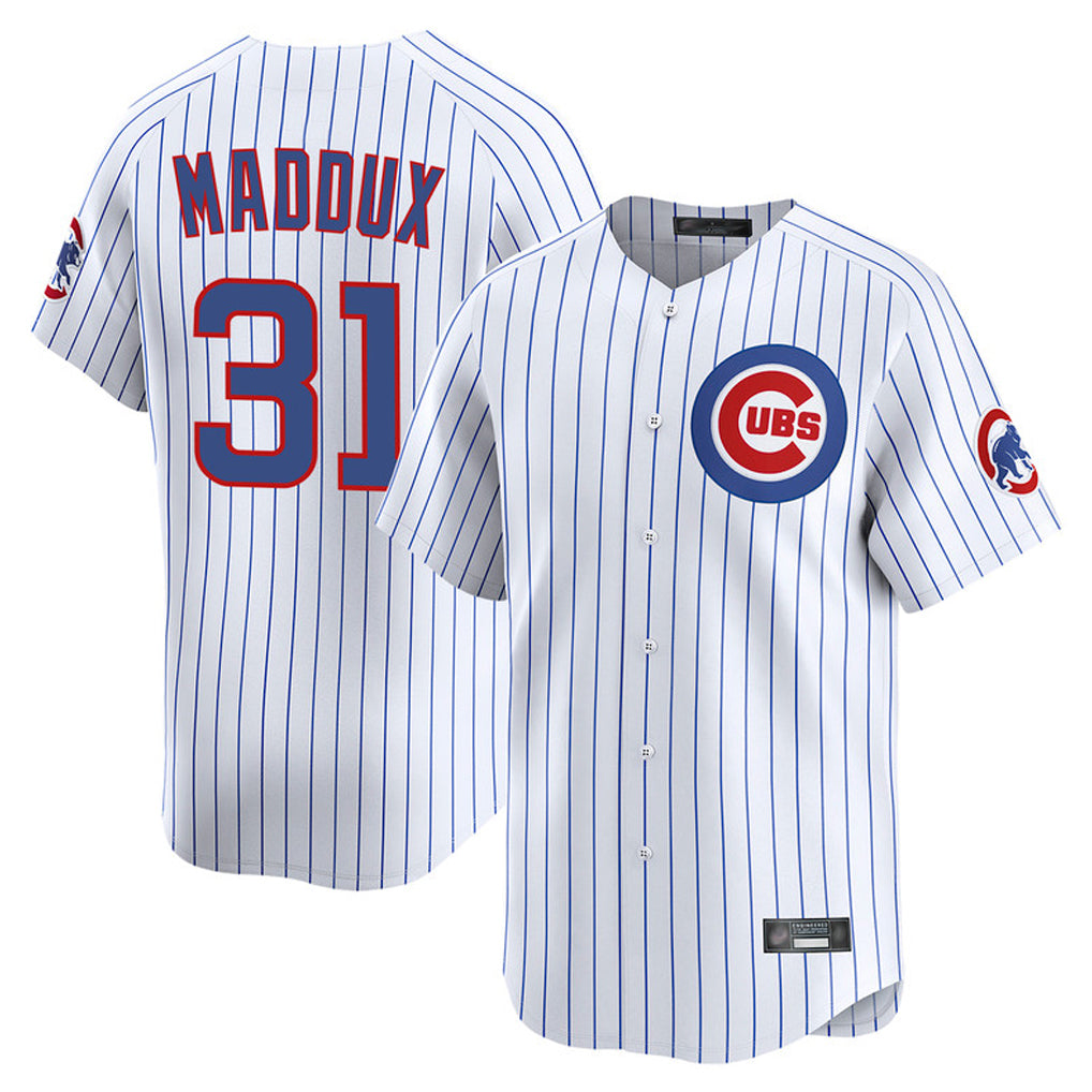 Ldoa C.Cubs #31 Greg Maddux Player White Limited Home Game Stitched Jerseys