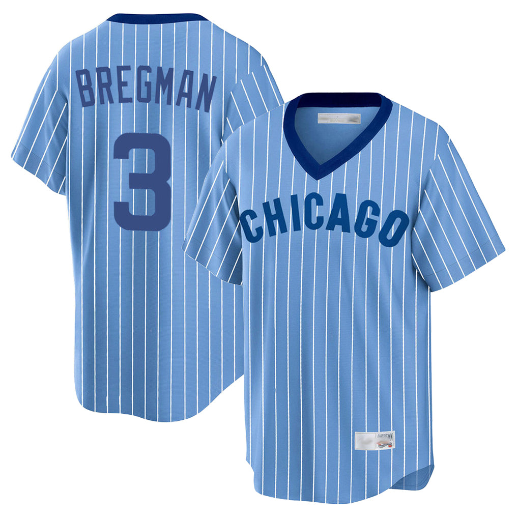 Ldoa C.Cubs #3 Alex Bregman Blue T-shirt Cooperstown Collection Limited Stitched Jerseys