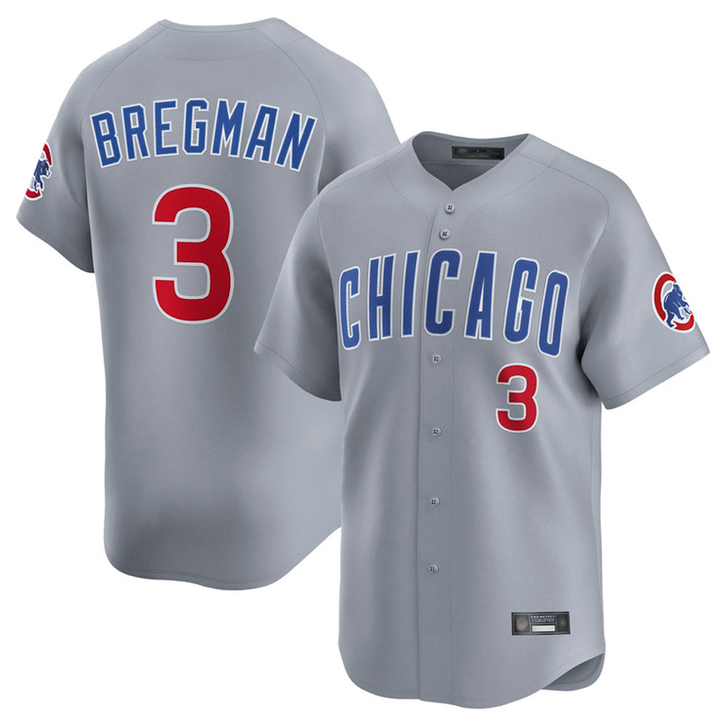 Ldoa C.Cubs #3 Alex Bregman Gray Road Limited Home Stitched Jerseys