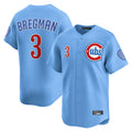 Ldoa C.Cubs #3 Alex Bregman Light Blue Limited Home Stitched Jerseys