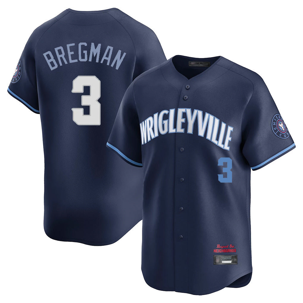 Ldoa C.Cubs #3 Alex Bregman Navy City Connect Limited Home Stitched Jerseys