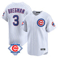 Ldoa C.Cubs #3 Alex Bregman White Game Home Stitched Jerseys