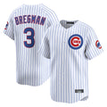 Ldoa C.Cubs #3 Alex Bregman White Limited Home Game Stitched Jerseys