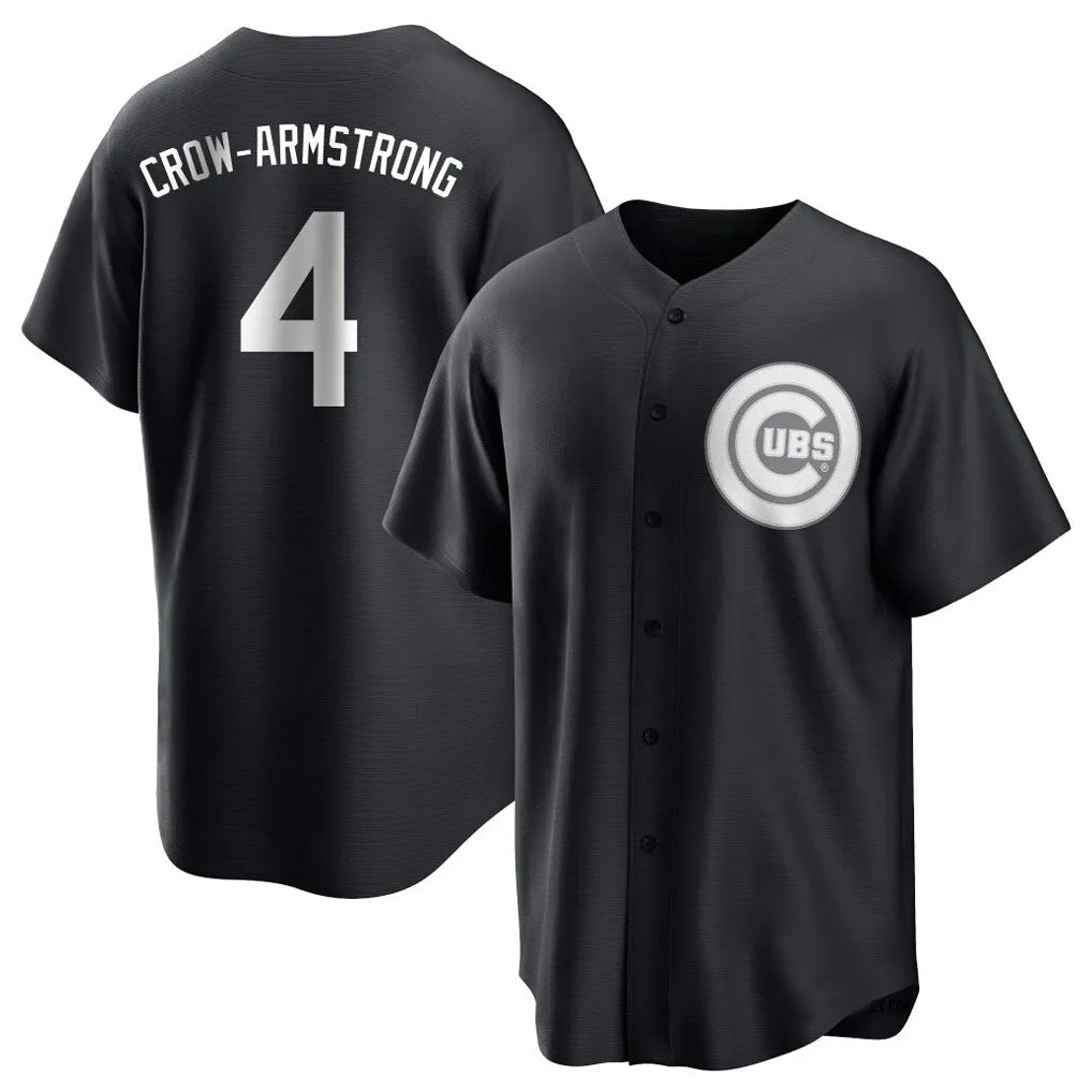 Ldoa C.Cubs #4 Pete Crow-Armstrong Player Black Game Stitched Jerseys