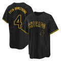 Ldoa C.Cubs #4 Pete Crow-Armstrong Player Black Snake Skin City Game Stitched Jerseys