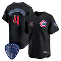 Ldoa C.Cubs #4 Pete Crow-Armstrong Player Black Vapor Premier Limited Home Stitched Jerseys