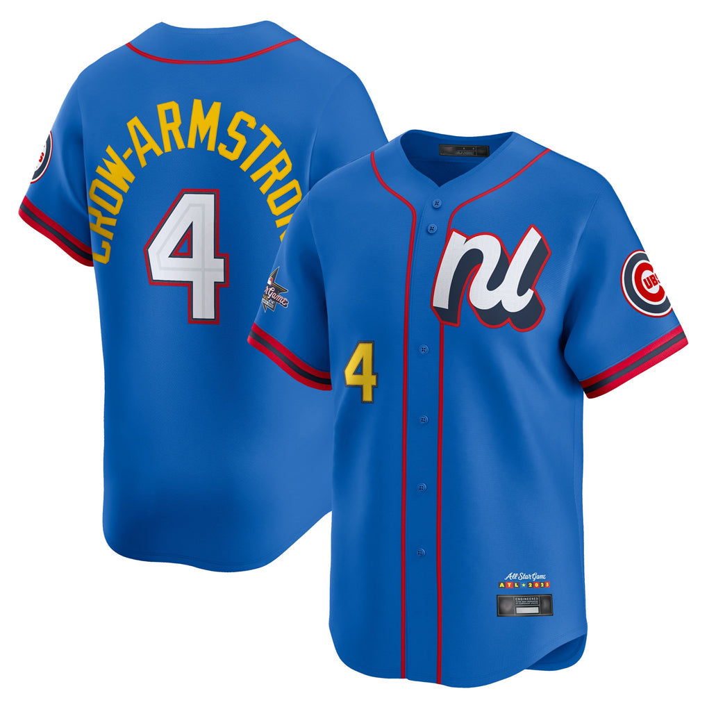 Ldoa C.Cubs #4 Pete Crow-Armstrong Player Blue National League All-Star Edition Limited Stitched Jerseys