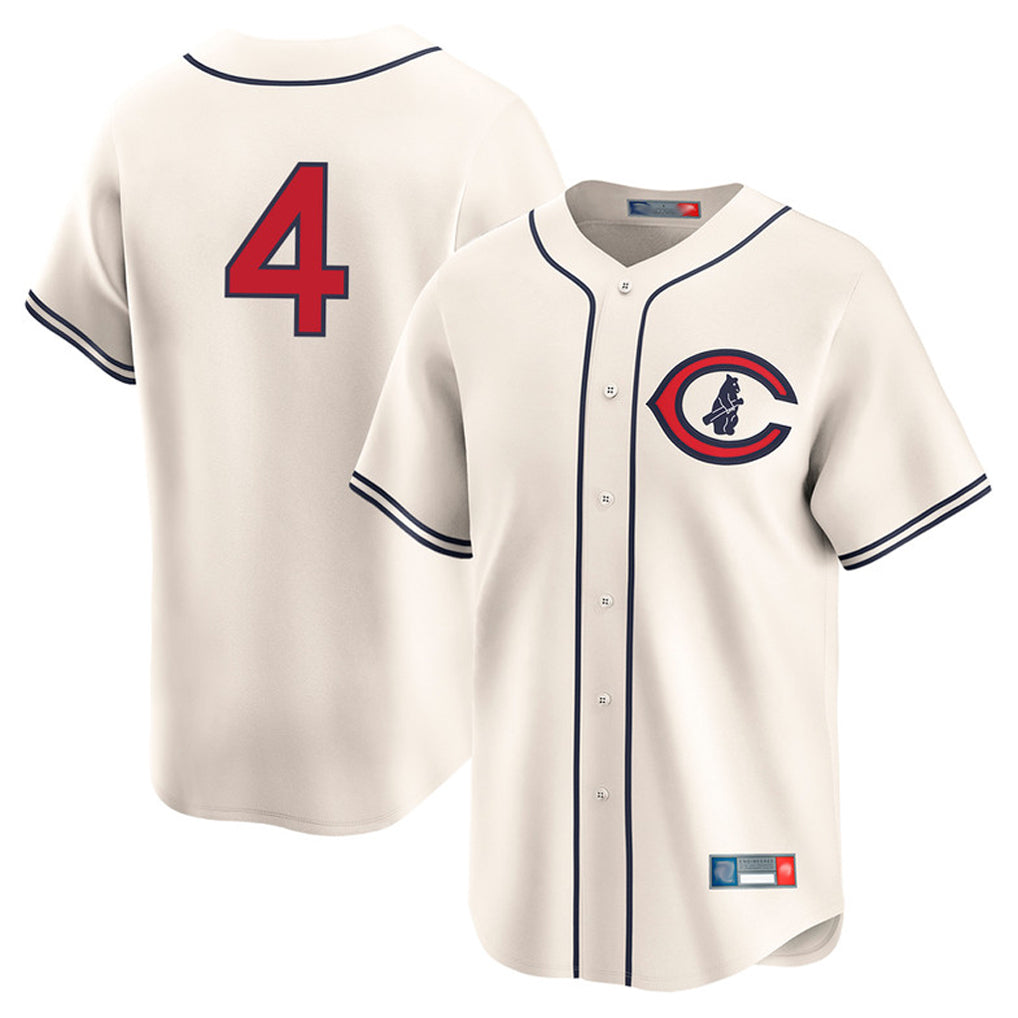 Ldoa C.Cubs #4 Pete Crow-Armstrong Player Cream Field of Dreams Limited Home Game Stitched Jerseys